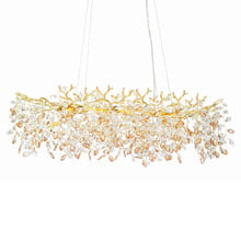 Roshan 10 Light Rectangular Crystal Pendant